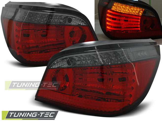 Feux arrière à LED rouge fumé compatibles BMW E60 07.03-07