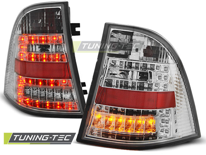 Feux arrière à LED chromés compatibles avec Mercedes W163 ML Classe M (03.98-05)