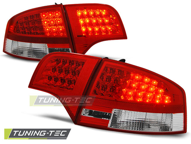 Feux arrière à LED rouge et blanc compatibles avec Audi A4 B7 berline (2011-2017)