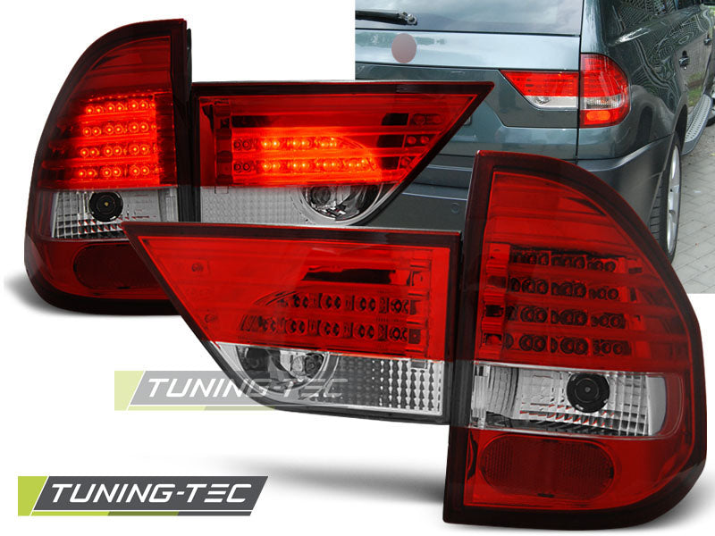 Feux arrière à LED rouge et blanc compatibles avec BMW X3 E83 01.04-06