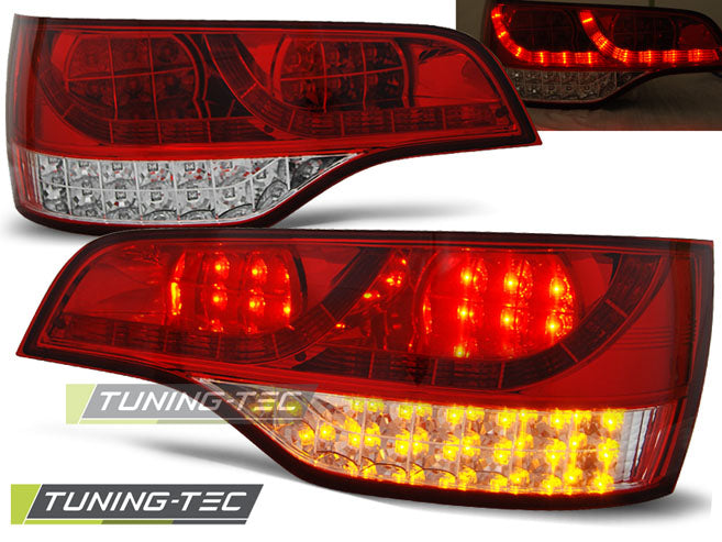 Feux arrière à LED rouges et blancs compatibles avec Audi Q7 06-09