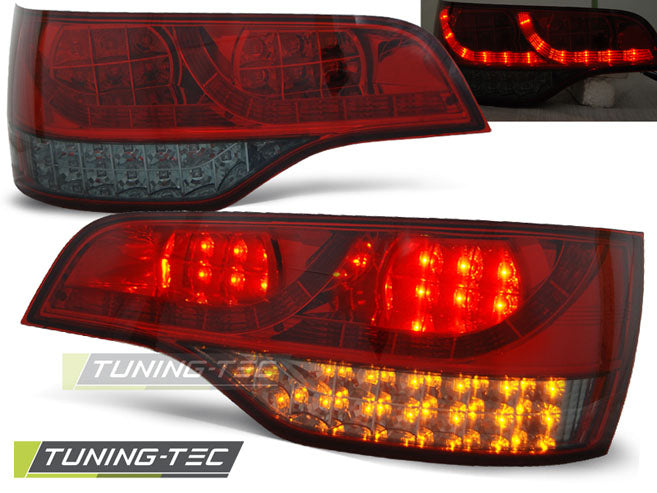 Feux arrière à LED rouge fumé compatibles avec Audi Q7 06-09