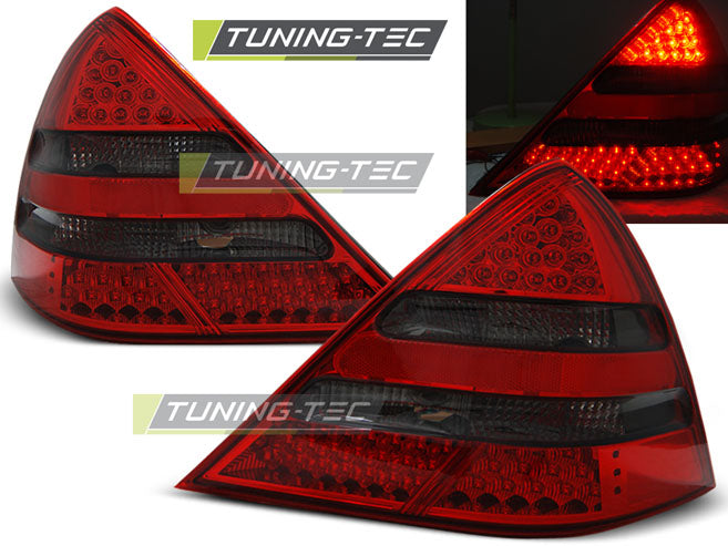 Feux arrière à LED rouge fumé compatibles avec Mercedes R170 SLK 04.96-04