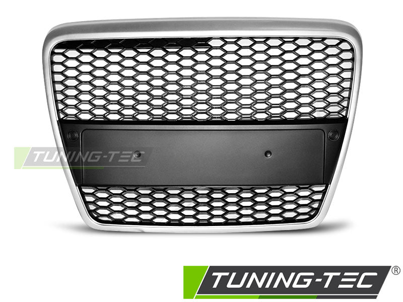 CALANDRE SPORT ARGENTÉE compatible AUDI A6 (C6) 04-08