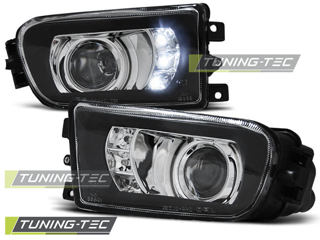 Feux antibrouillard à LED noirs compatibles BMW E39 09.95-06.03 / Z3 96-02