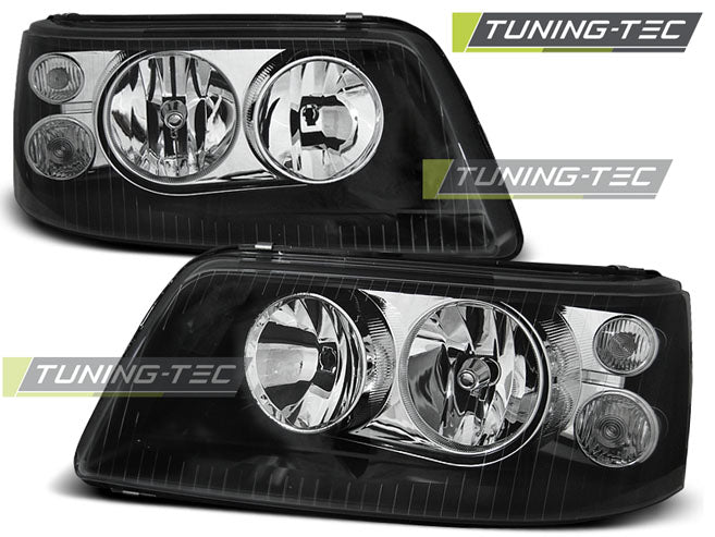 Phares noirs compatibles avec VW T5 04.03-08.09