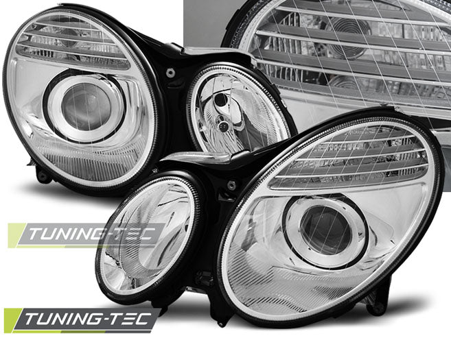 Phares chromés pour MERCEDES W211 E-KLASA 03.02-04.06