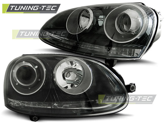 Phares sport noirs compatibles avec VW Golf 5 10.03-09