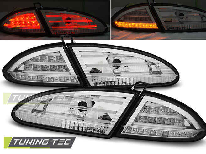Feux arrière à LED chromés compatibles avec SEAT LEON 06.05-09