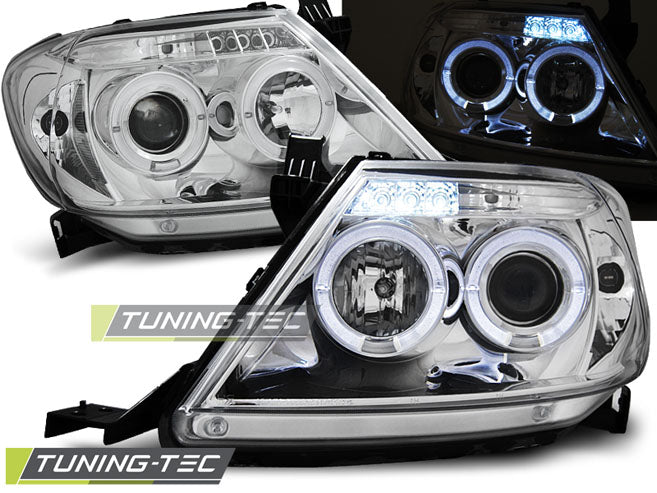 Feux de jour chromés Angel Eyes pour Toyota Hilux 05-11