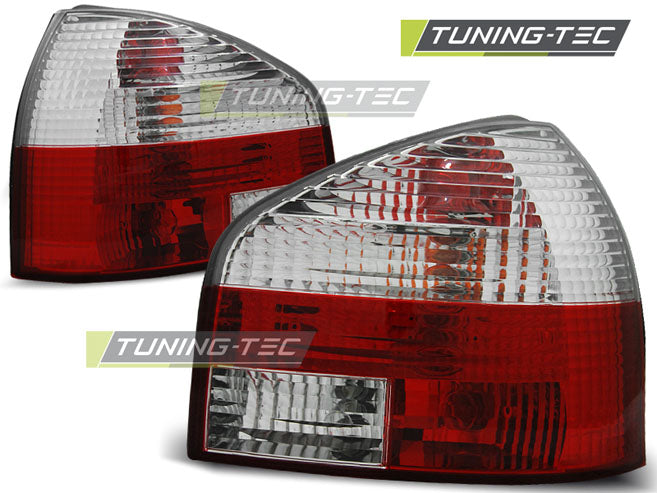 Feux arrière rouges et blancs compatibles avec Audi A3 8L 08.96-08.00