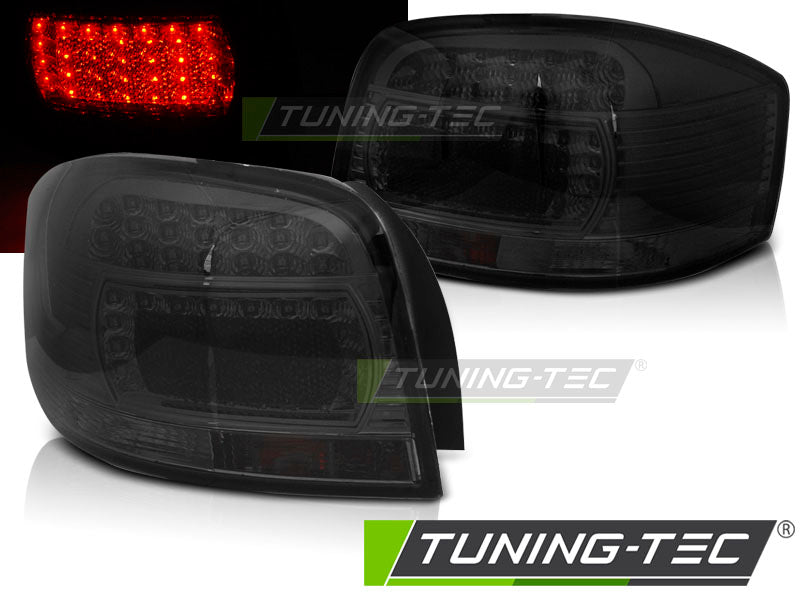 Feux arrière à LED fumés compatibles avec Audi A3 05.03-08