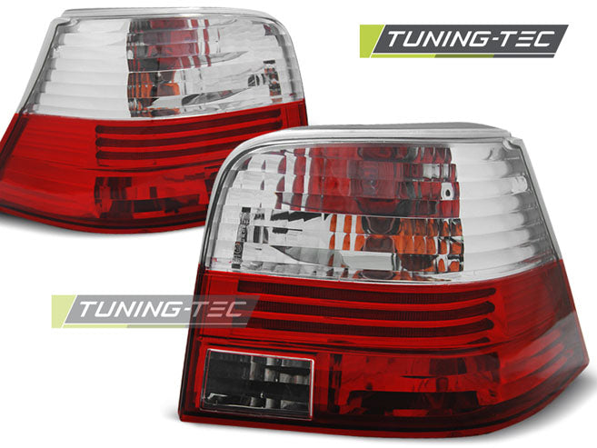 Feux arrière rouge et blanc compatibles avec VW Golf 4 09.97-09.03