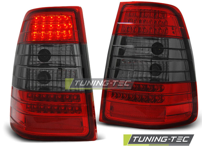 Feux arrière à LED rouge fumé compatibles avec Mercedes W124 E-KLASSA KOMBI 09.85-95