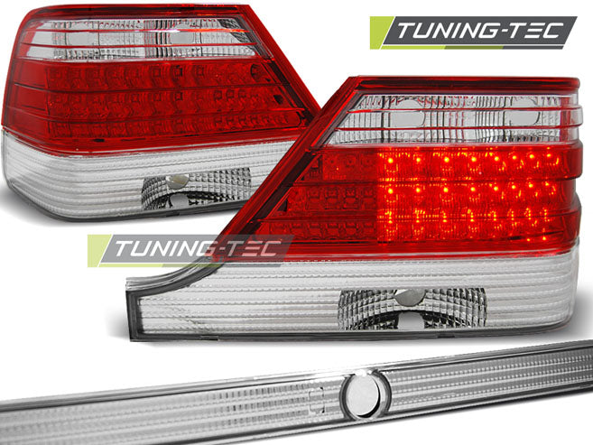 Feux arrière à LED rouge et blanc compatibles avec Mercedes W140 95-10.98