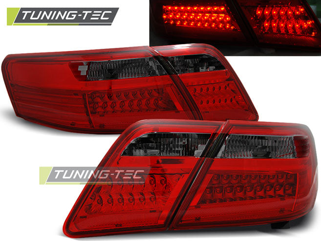 Feux arrière à LED rouges fumés pour Toyota Camry 6 XV40 (2006-2009).
