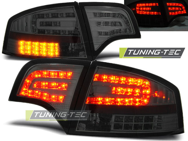 Feux arrière à LED fumés compatibles avec Audi A4 B7 11.04-03.08 Berline