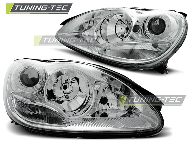 Phares chromés compatibles avec Mercedes W220 Classe S (09.98-05.05)