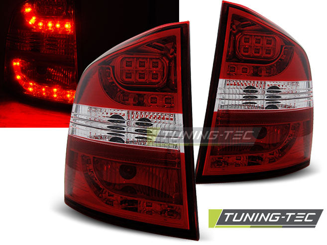 Feux arrière à LED rouge et blanc compatibles avec SKODA OCTAVIA II KOMBI 04-12