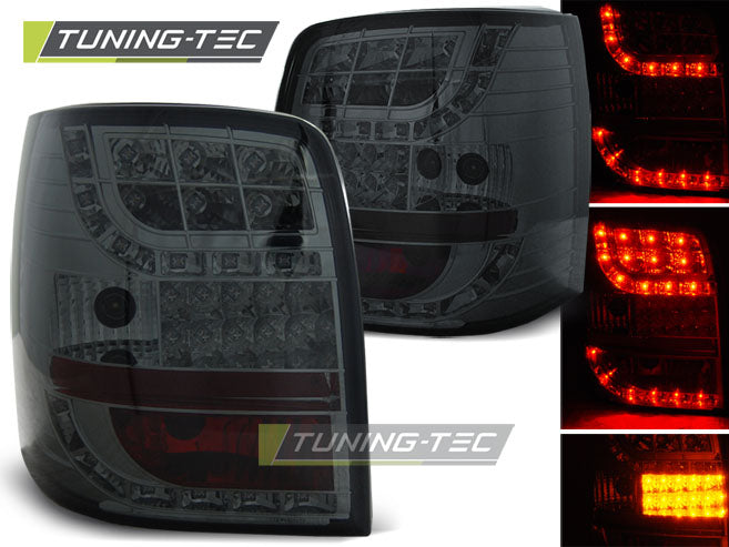 Feux arrière à LED fumés avec clignotants LED compatibles VW Passat B5 (variante 96-00)