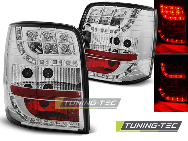 Feux arrière à LED chromés compatibles avec VW Passat 3BG 00-04