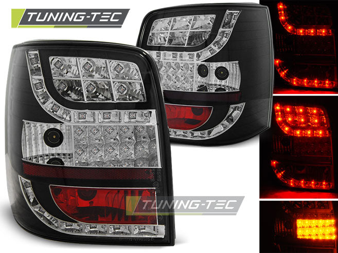 Feux arrière à LED noirs avec clignotants, compatibles avec VW Passat 3BG (2000-2004)