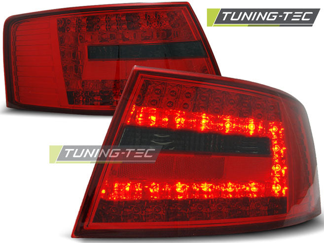 Feux arrière à LED rouge fumé compatibles avec Audi A6 C6 Berline 04.04-08