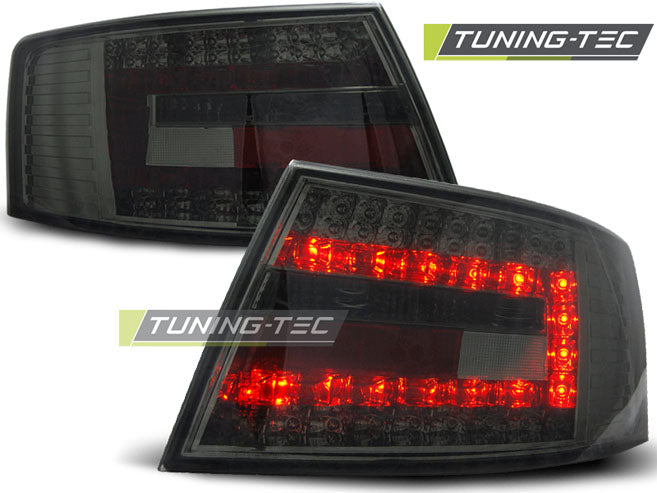 Feux arrière à LED fumés compatibles avec Audi A6 C6 Berline 04.04-08