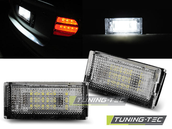 Feux de plaque d'immatriculation à LED compatibles avec BMW E46 Berline / Touring 05.98-03.05