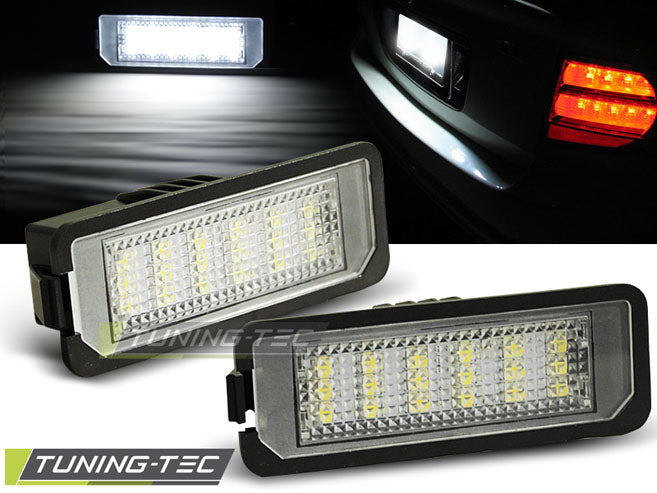 Feux de plaque d'immatriculation à LED compatibles avec VW Golf IV, Golf V, Passat B6, Passat Eos, Phastéon, New Beetle (à partir de 2006), Lupo (1999-2006), Polo 9N3