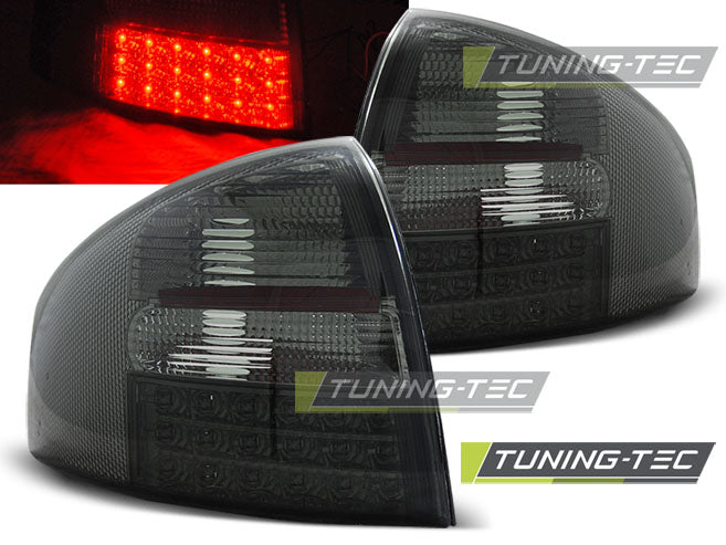 Feux arrière à LED fumés compatibles avec Audi A6 berline 05.97-05.04