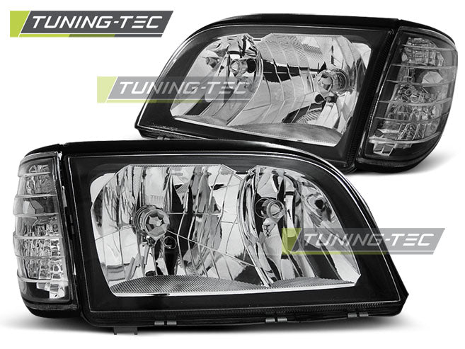 Phares noirs compatibles avec Mercedes W140 Classe S (03.91-10.98)