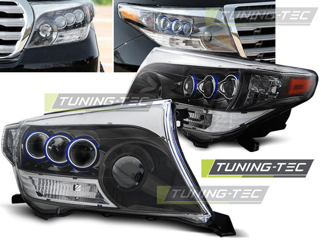 TOYOTA LAND CRUISER FJ200 07-12 PROJECTEUR NOIR CHROM