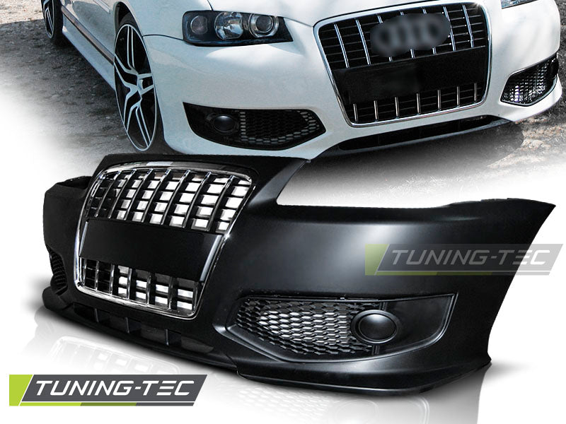 Pare-chocs avant sport chromé compatible avec Audi A3 96-03