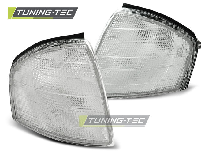 Feux de direction avant blancs compatibles avec MERCEDES W202 Classe C 06.93-06.00