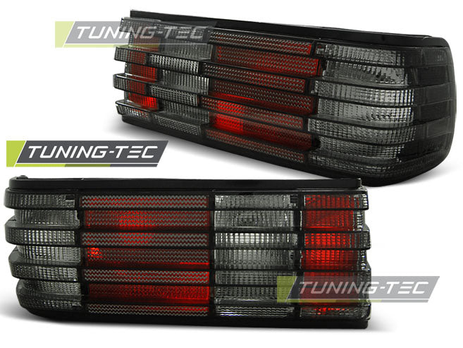 Feux arrière fumés rouges compatibles avec Mercedes Classe S W126 (1982-1993)