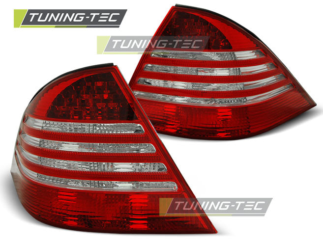 Feux arrière rouge et blanc compatibles avec Mercedes Classe S W220 (1998-2005)