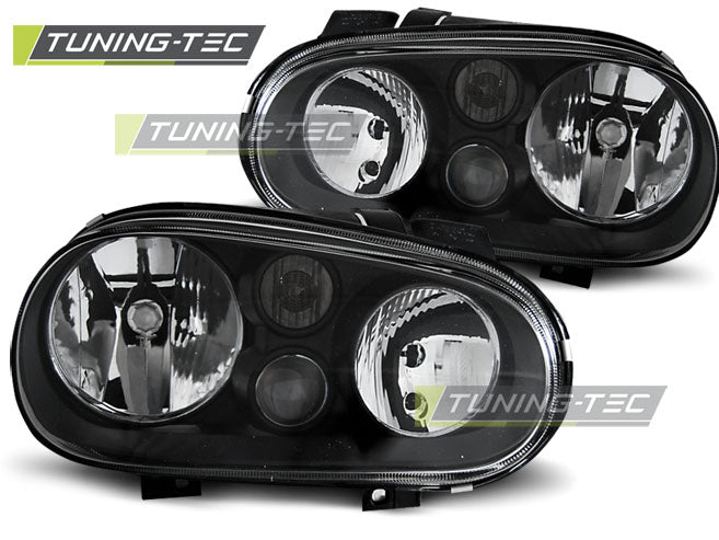 Phares noirs compatibles avec VW Golf 4 09.97-09.03