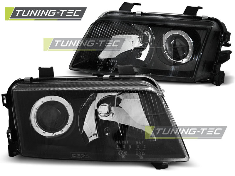 Phares noirs compatibles avec Audi A4 11.94-12.98