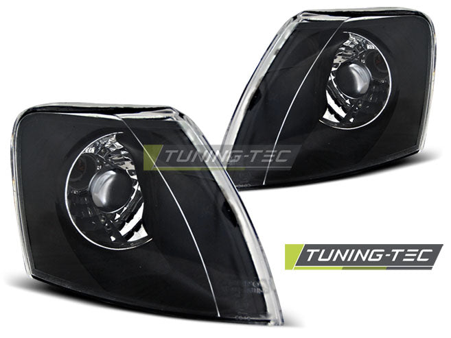 Feux de direction avant noirs compatibles avec VW Passat B5 11.96-08.00