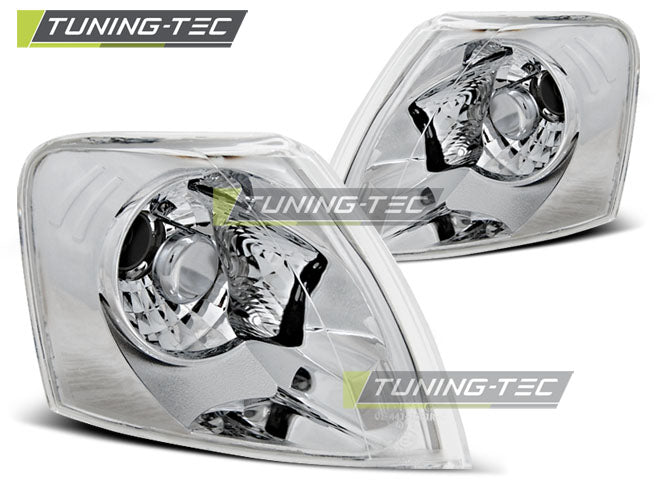 Feux de position avant chromés compatibles avec VW Passat B5 11.96-08.00