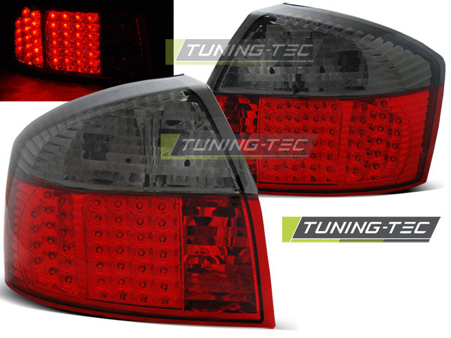 Feux arrière à LED rouge fumé compatibles avec Audi A4 10.00-10.04