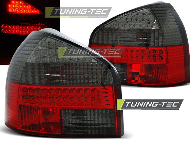 Feux arrière à LED rouge fumé compatibles avec Audi A3 08.96-08.00