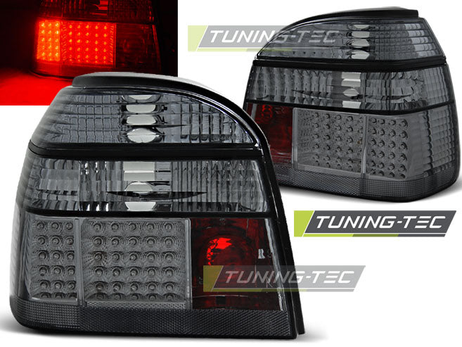 Feux arrière à LED fumés compatibles avec VW Golf 3 09.91-08.97