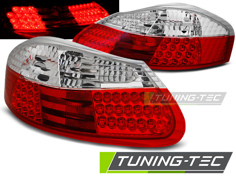 Feux arrière à LED rouge et blanc compatibles avec Porsche Boxster 96-04
