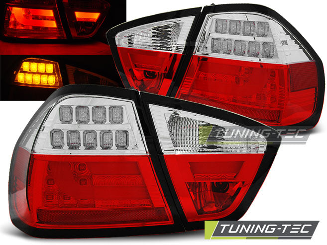 Feux arrière à LED rouges et blancs compatibles avec BMW E90 03.05-08.08
