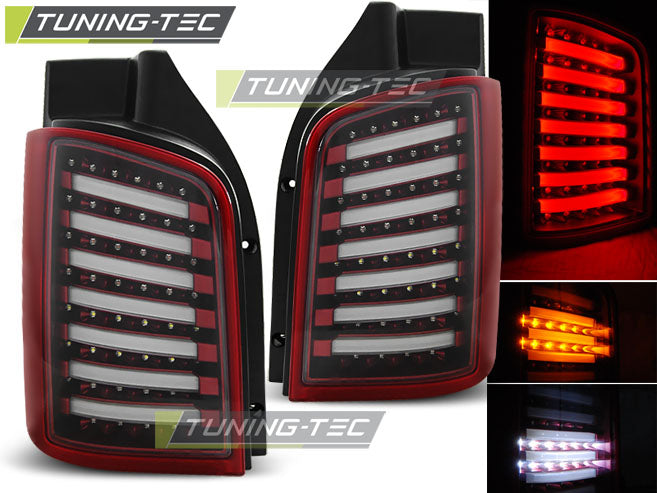 Feux arrière à LED rouge et blanc compatibles avec VW T5 04.03-09 / 10-15