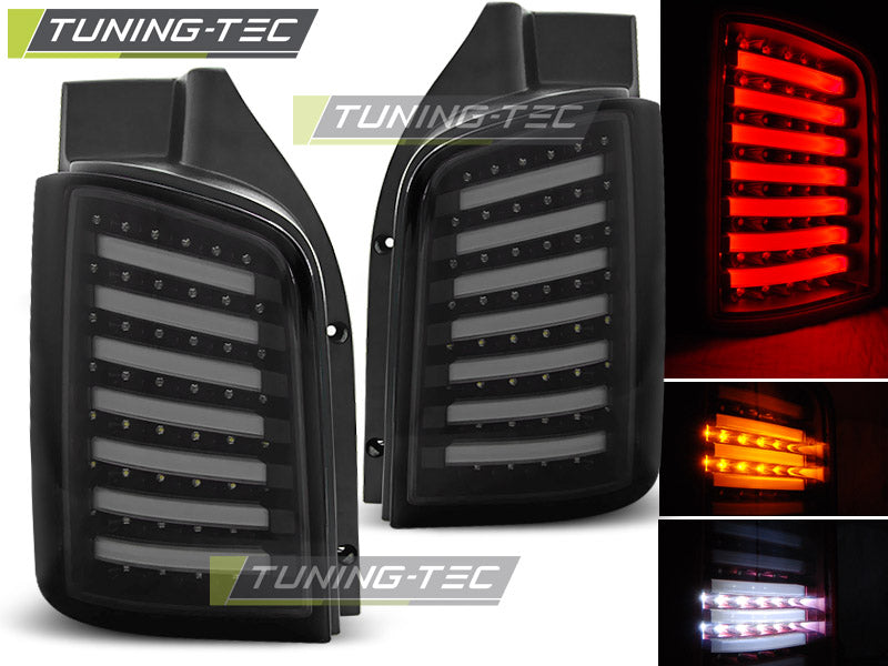 Feux arrière à LED noir fumé compatibles VW T5 04.03-09 / 10-15