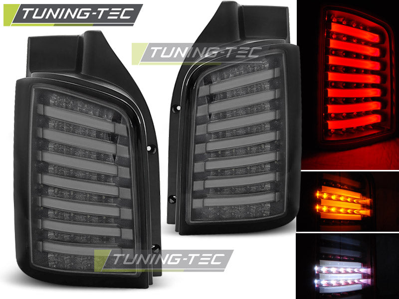 Feux arrière à LED fumés compatibles VW T5 04.03-09 / 10-15