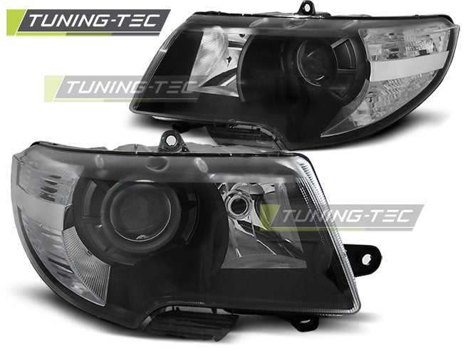 Phares noirs compatibles avec SKODA SUPERB 08-12